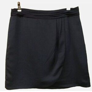 Banana Republic Womens Size 8 Navy Blue Dressy Skirt Lined Faux Wrap Above Knee